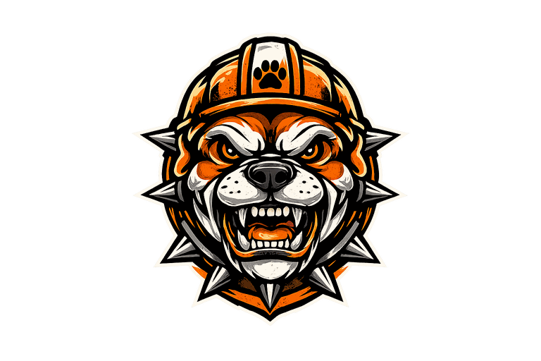 Big Dog Roofs bulldog logo